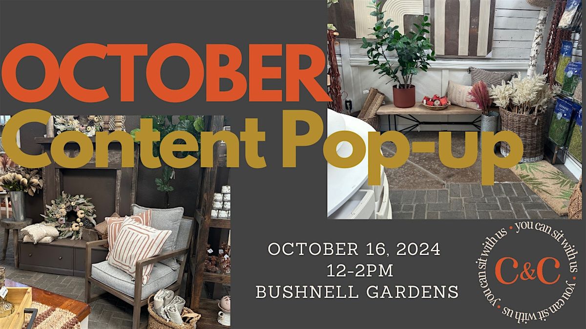 October Connect and Cultivate Social Content Pop Up