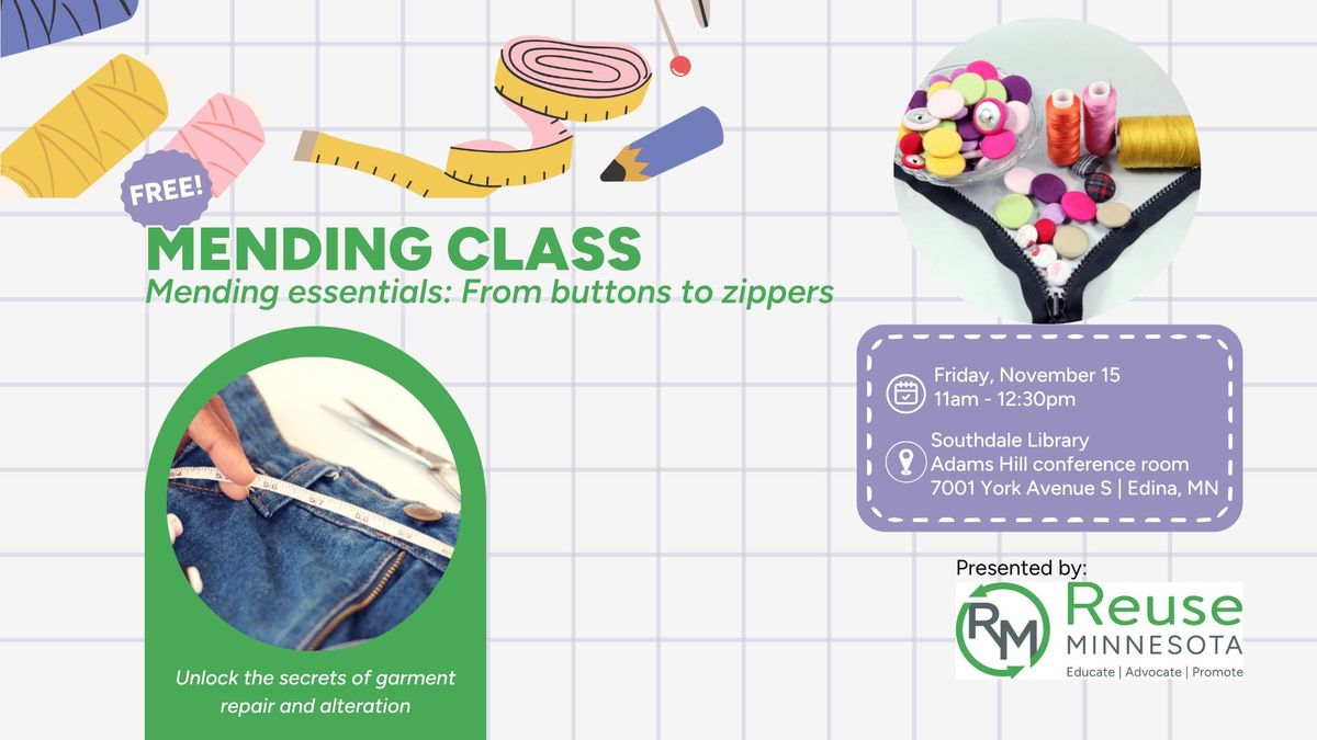 Mending essentials: From buttons to zippers