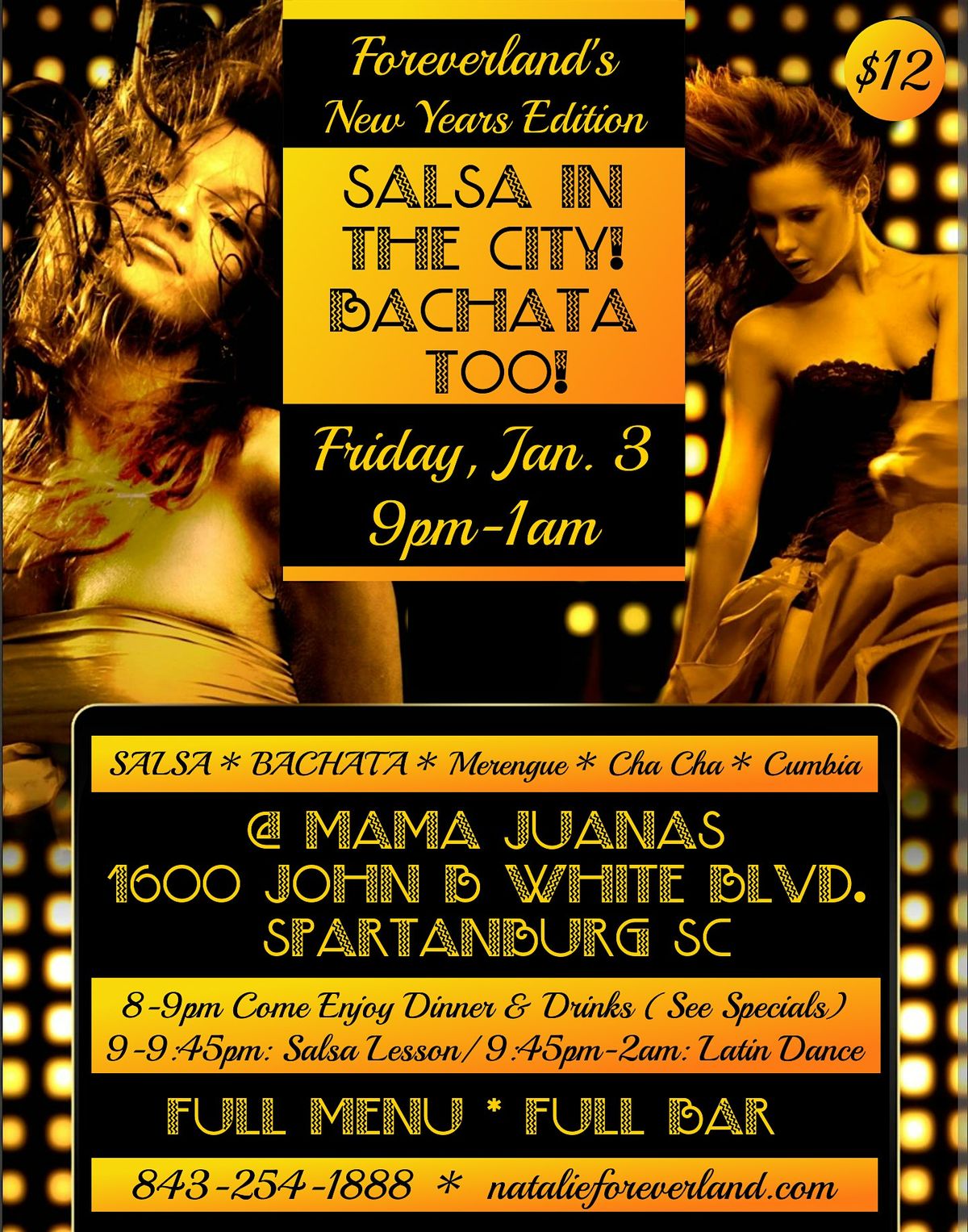 Salsa in the City, Bachata Too!  New Year's Dance!