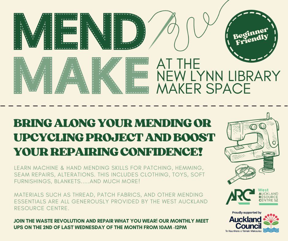 Mend & Make with the West Auckland Resource Centre!