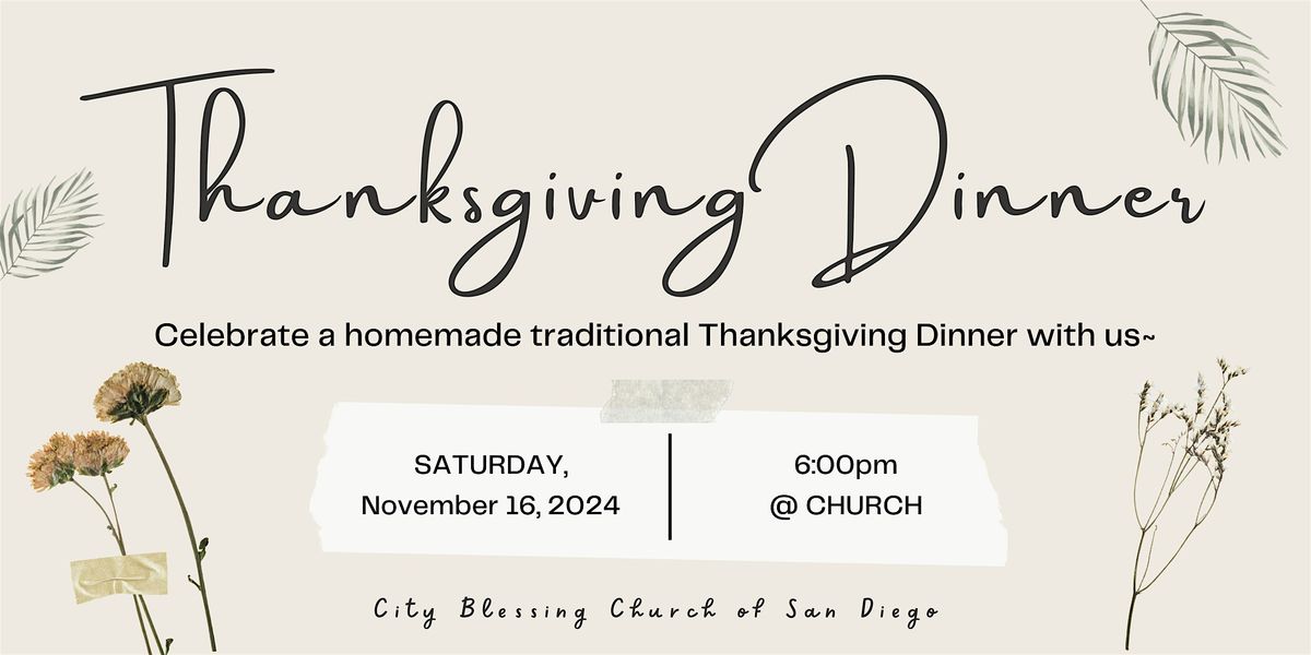 2024 SDCBC Thanksgiving Dinner