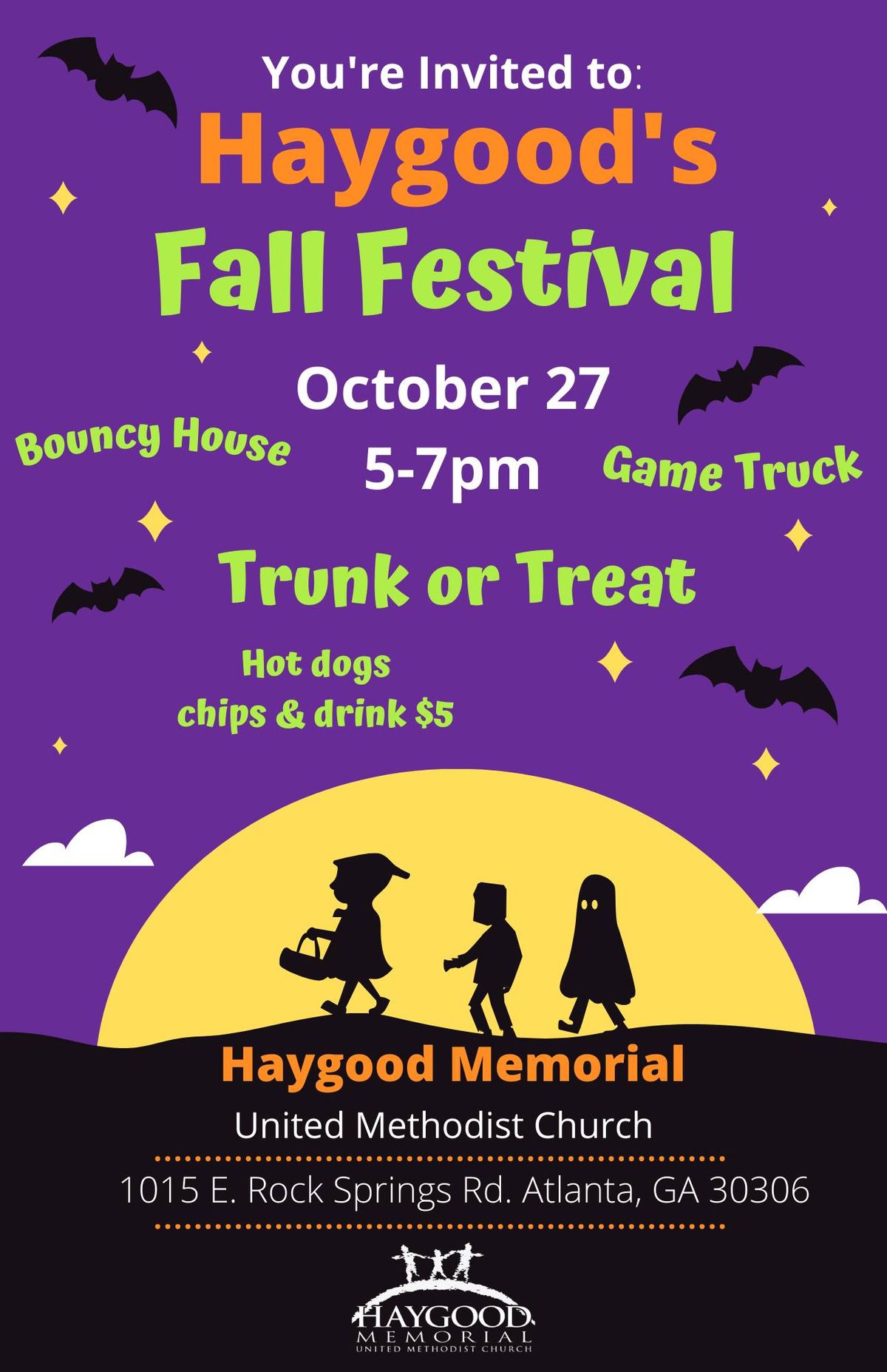 Haygood UMC Fall Festival and Trunk or Treat