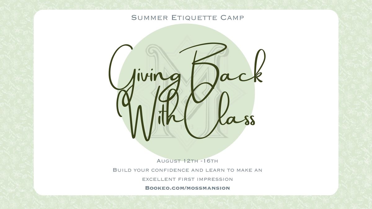 Giving Back with Class Camp