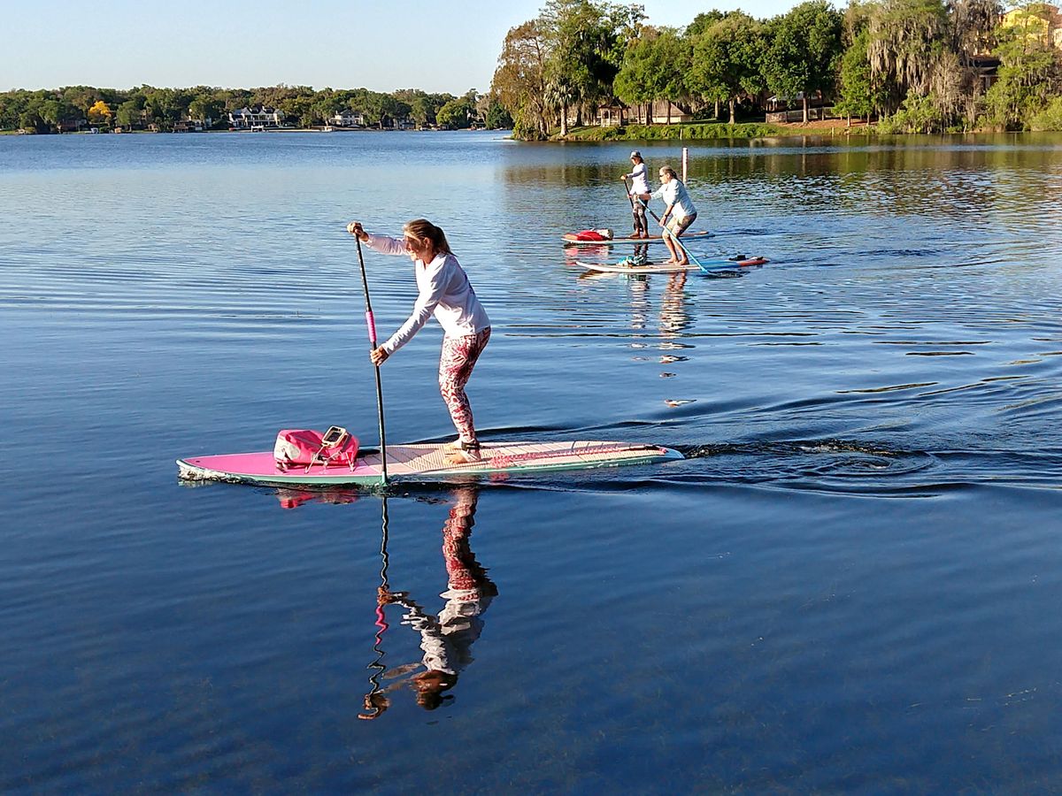 Stand Up Paddle Board Lesson, Lake Virginia Dinky Dock, Winter Park, 4