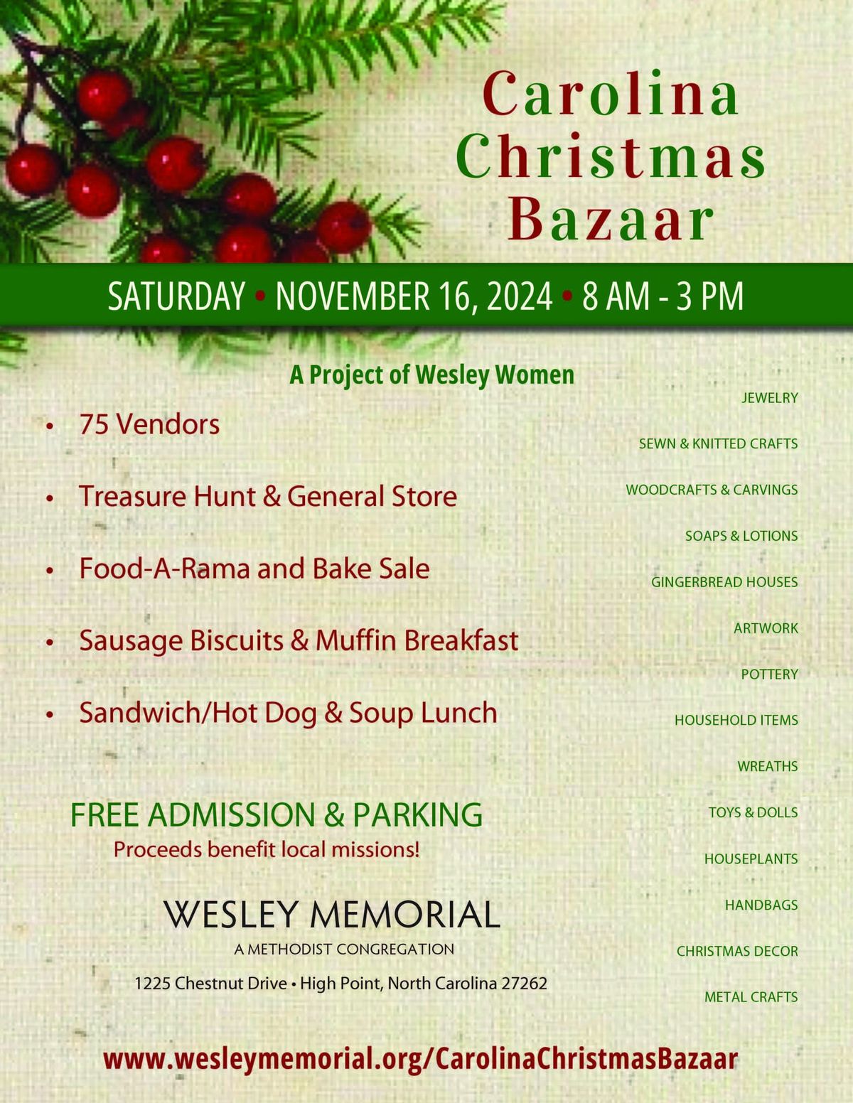 Carolina Christmas Bazaar