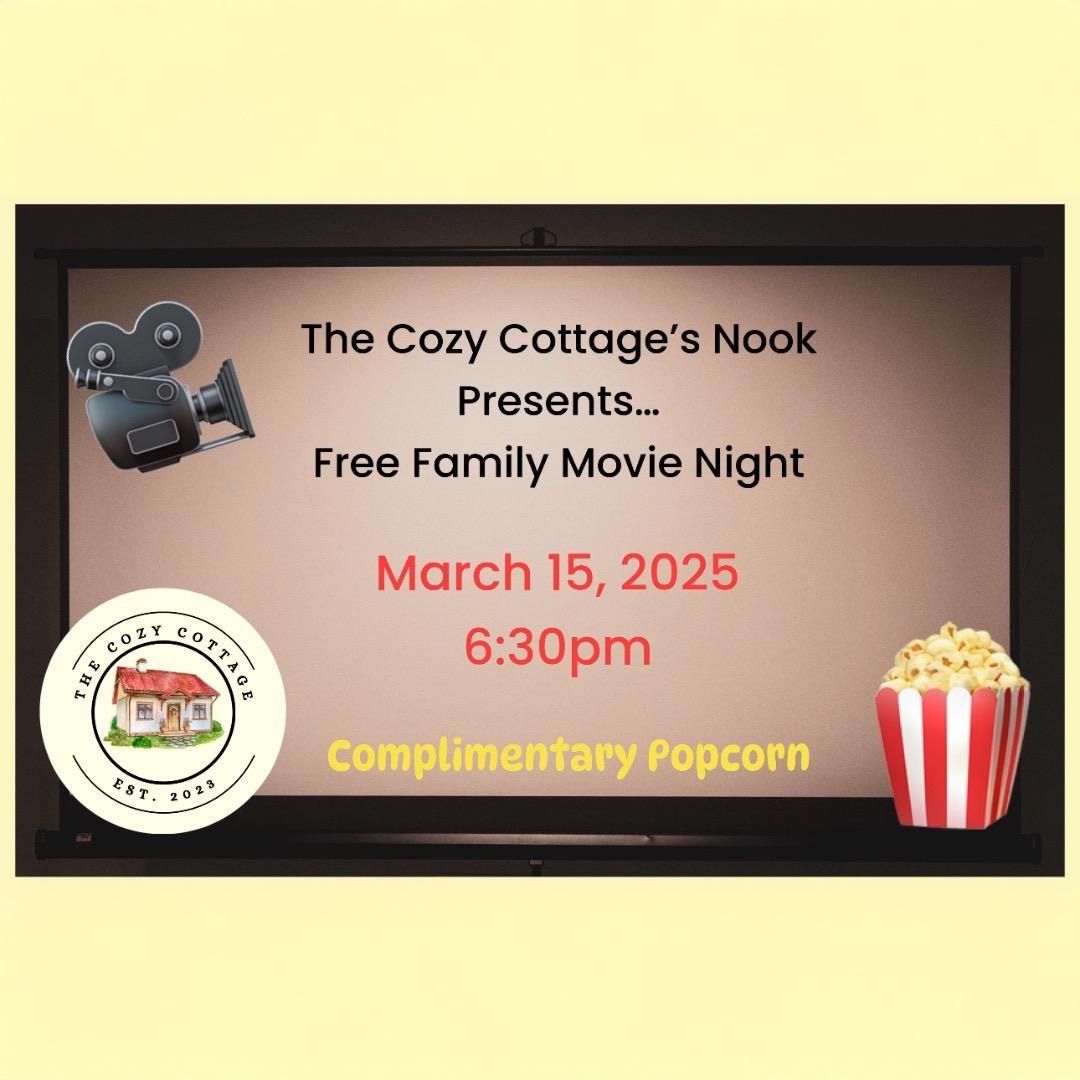 \ud83c\udf7f\ud83c\udfa5Free Movie Night at The Cozy Cottage\u2019s Nook\ud83c\udf7f \ud83c\udfa5 