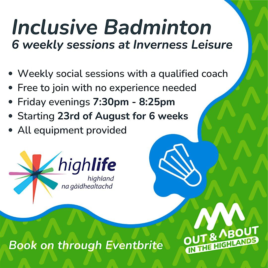 LGBTIQ+ Badminton 27th September 2024 Inverness