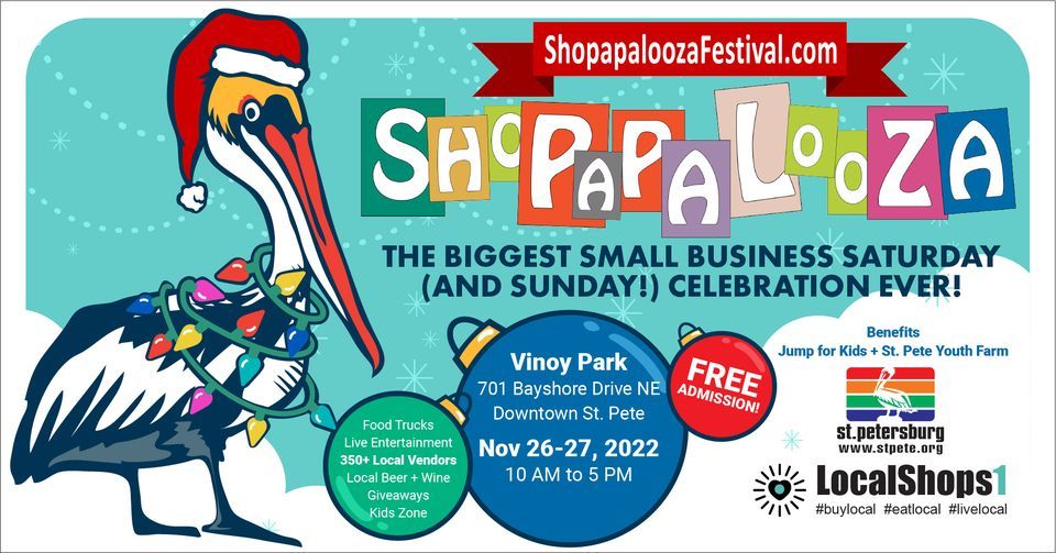 Shopapalooza Festival 2022, free admission, Vinoy Park, Saint