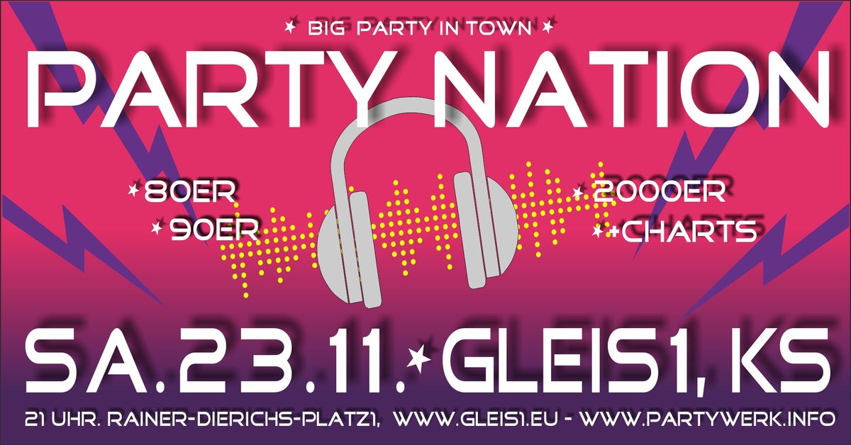 Party Nation Hits der 80er, 90er, 2000er und Charts!