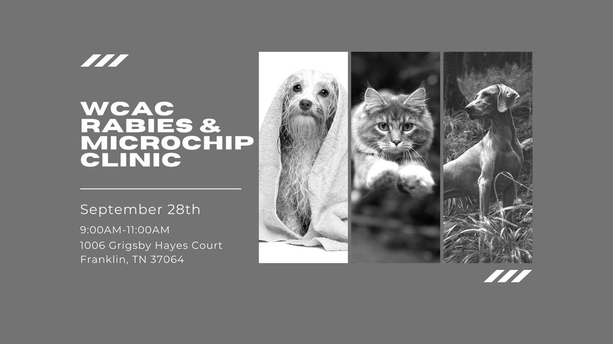 September Rabies and Microchip Clinic