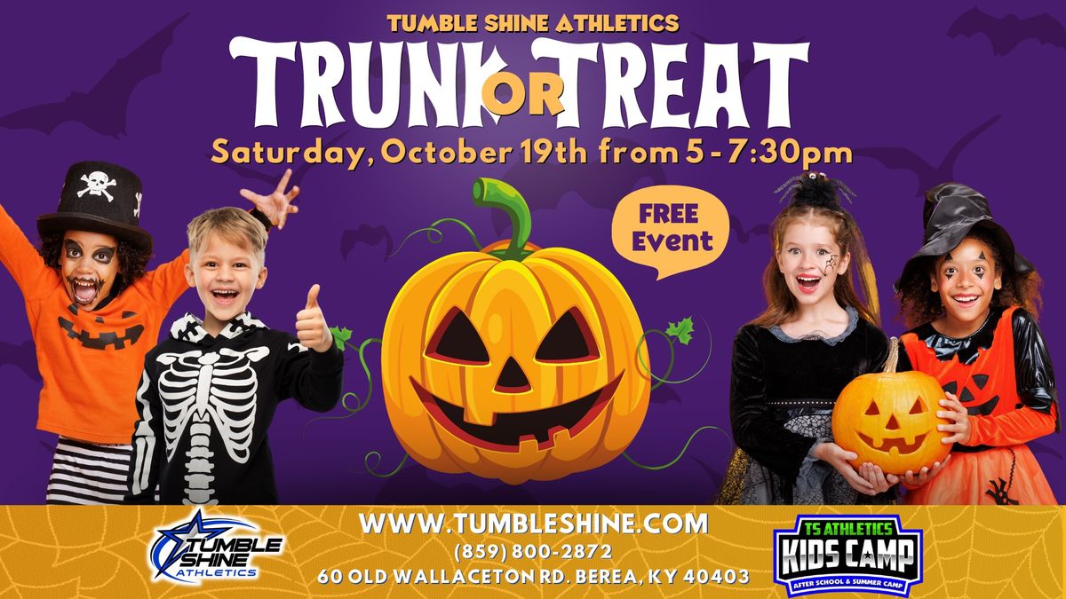 ?? Trunk or Treat at Tumble Shine Athletics! ??