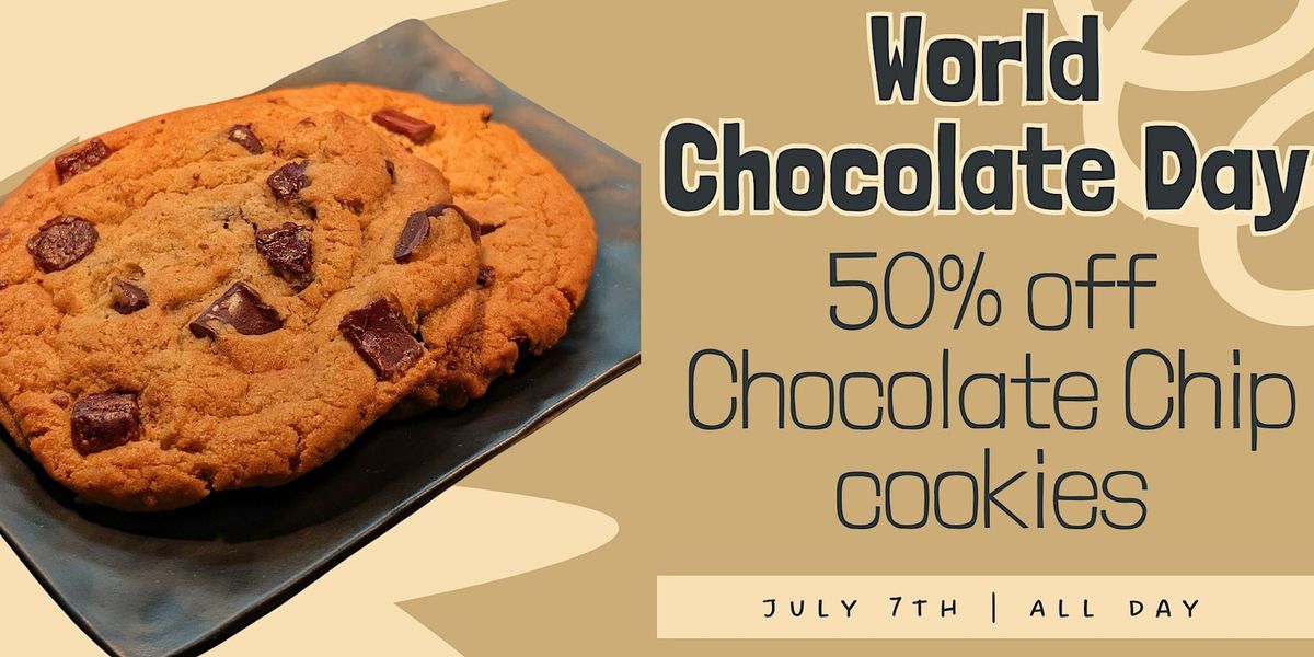 World Chocolate Day: 50% Off Chocolate Chip Cookies