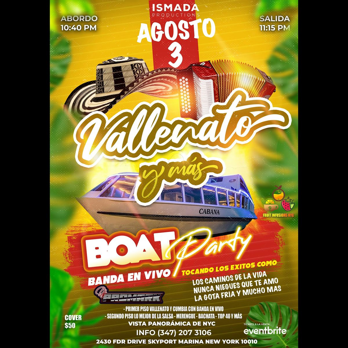 Vallenato Boat Party mas DJ