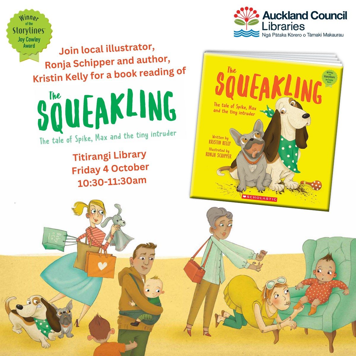 \u2018The Squeakling\u2019 Storytime with local illustrator Ronja Schipper and author Kristin Kelly.