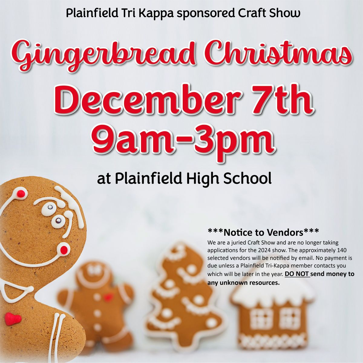 Gingerbread Christmas 2024; presented by Plainfield Tri Kappa