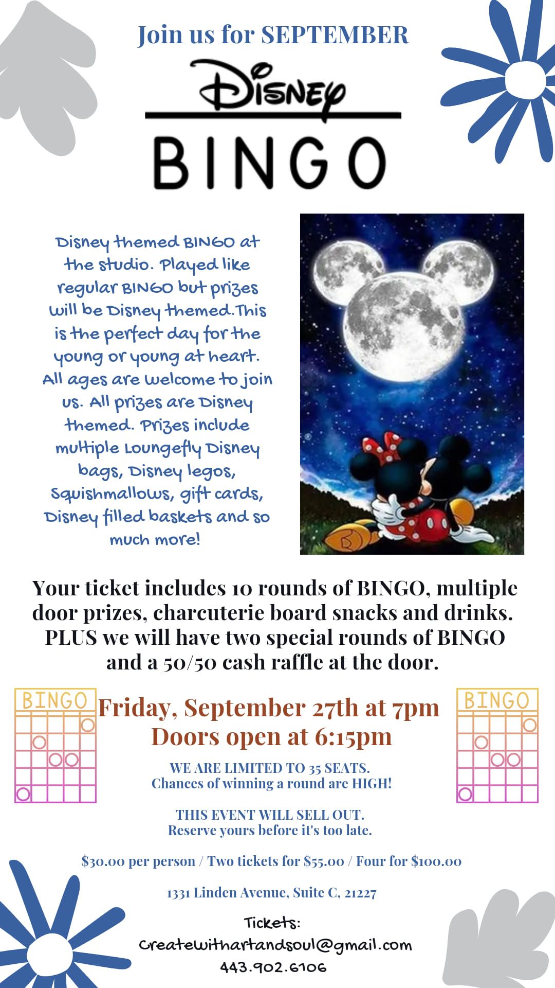 September Disney BINGO! 