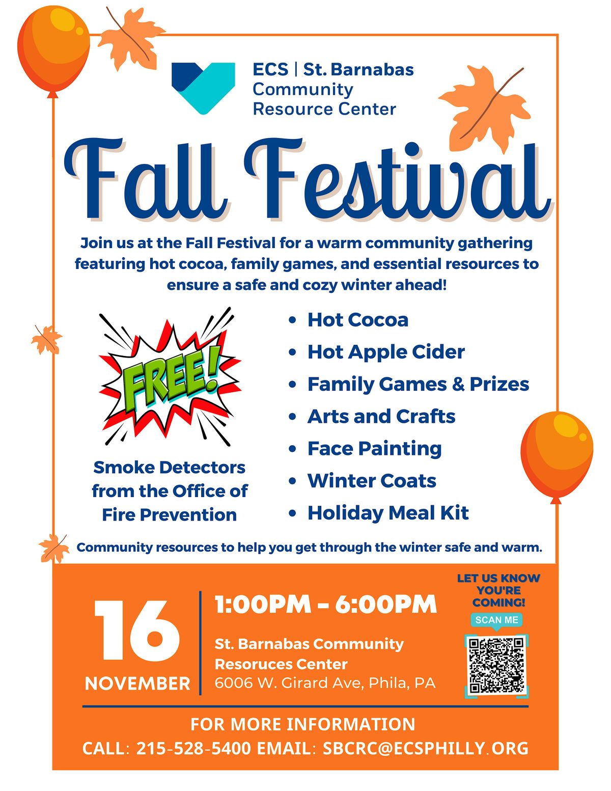 ECS St. Barnabas Community Resource Center Fall Festival