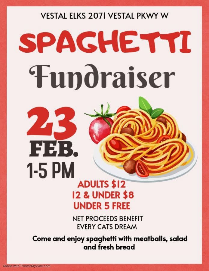 Spaghetti Fundraiser Benefitting Every Cats Dream