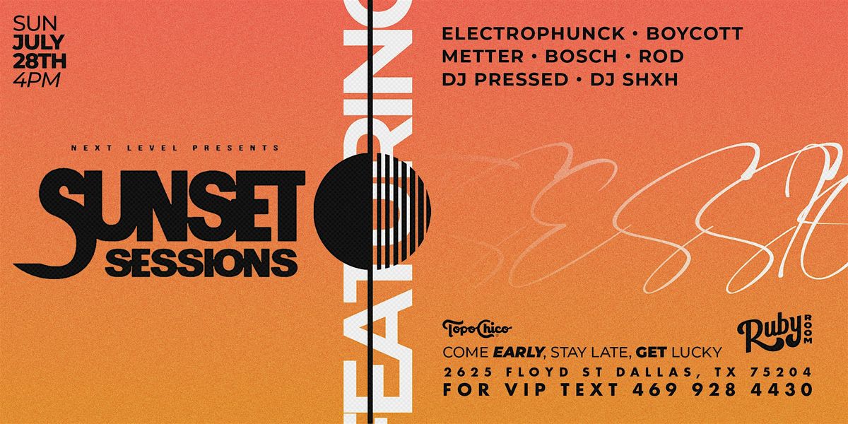 July 28th - Sunset Sessions at GLS Ruby Room