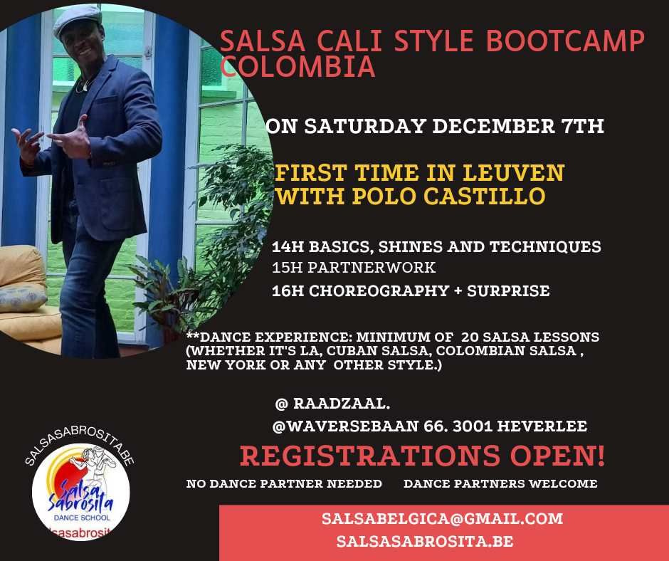 Colombian Salsa (Cali style) Workshops @ Leuven with Polo Castillo