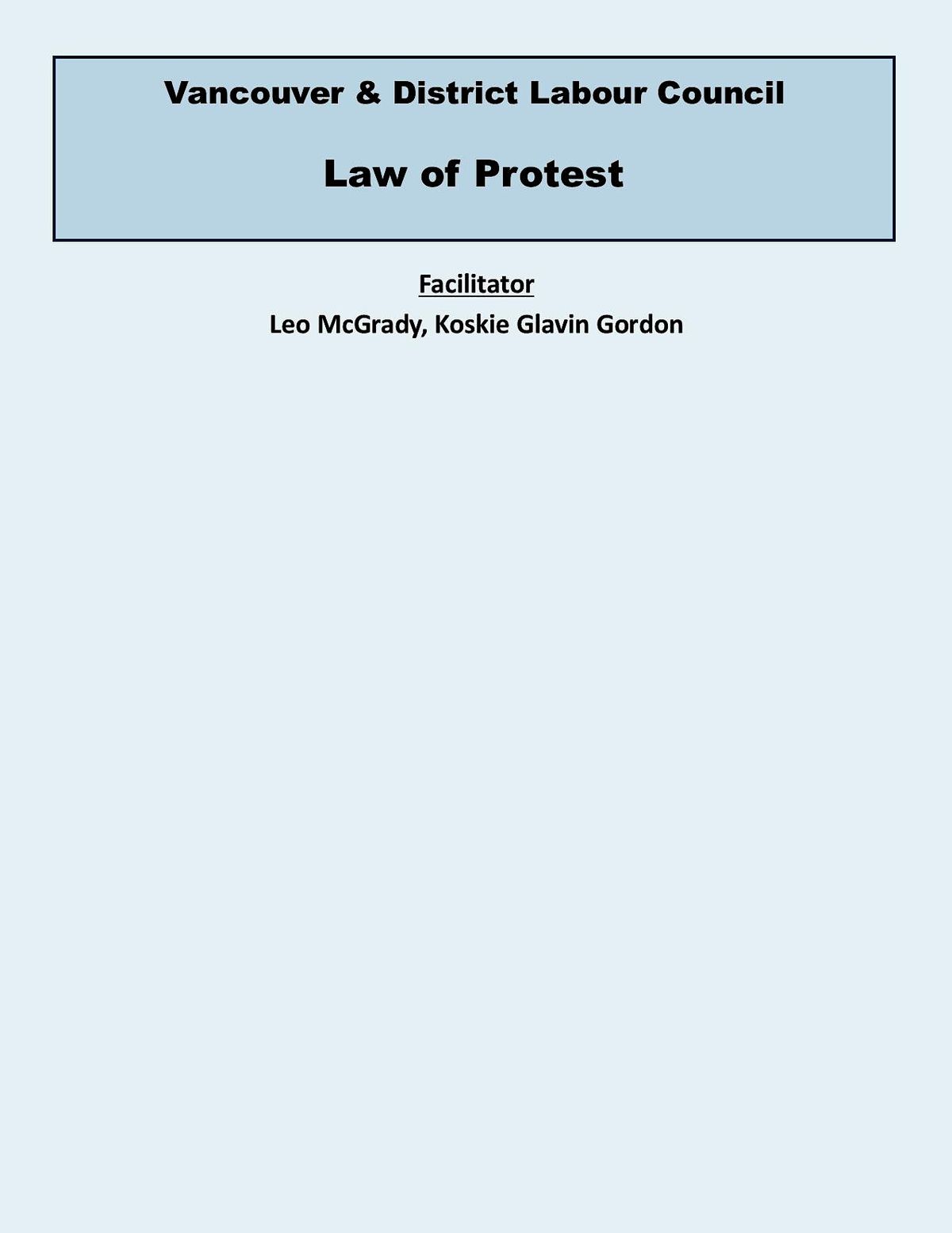 Law of Protest