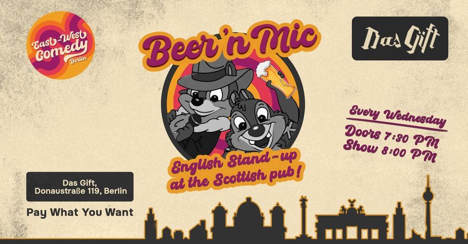 Beer 'n Mic: English stand-up at the Scottish pub! 01.05.24