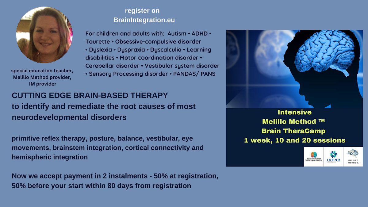 INTENSIVE BRAIN THERACAMP THE MELILLO METHOD    1 week, 20 , 10 sessions