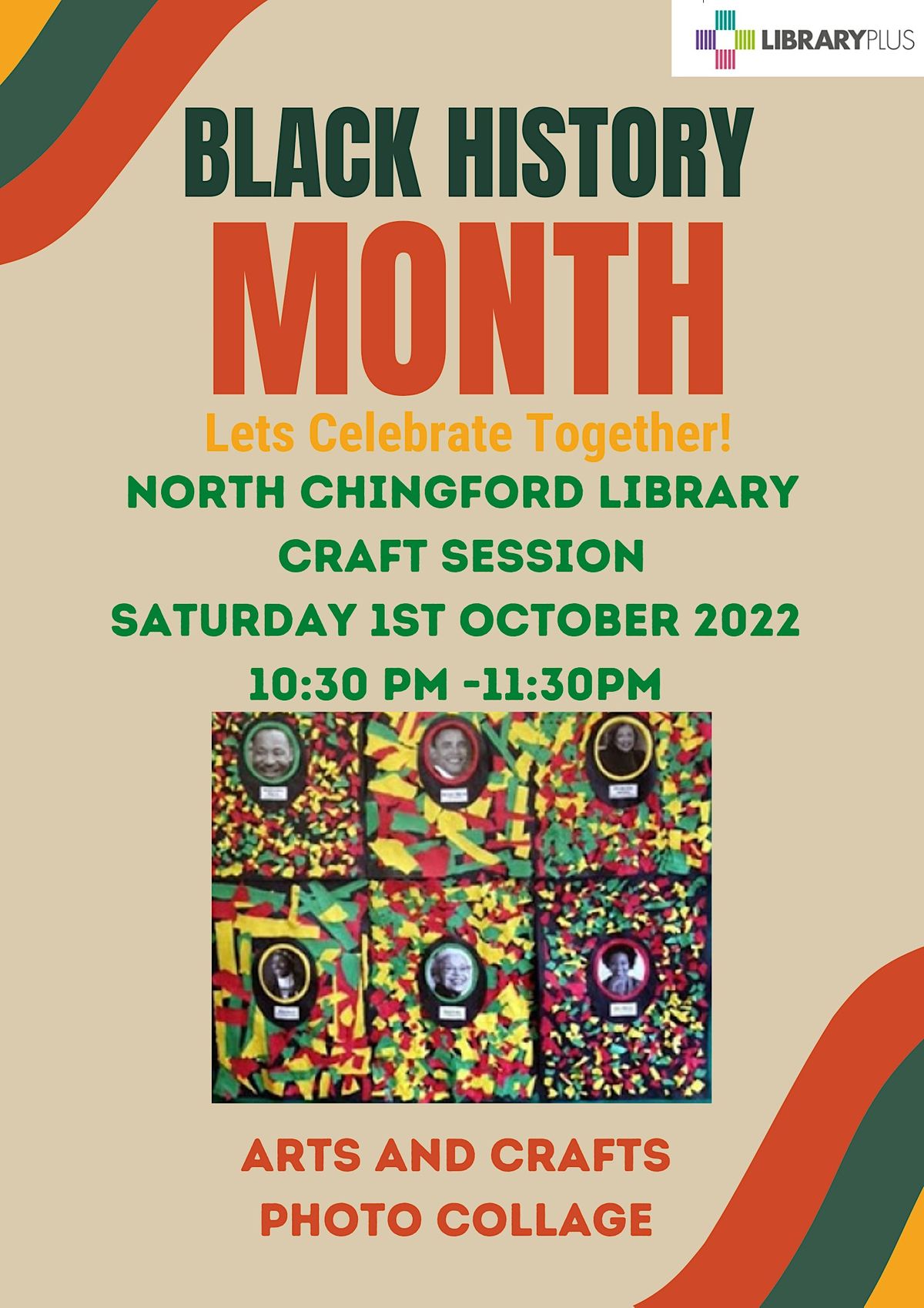 Chingford Library Black History Month Collage Craft @North Chingford Library, North ...