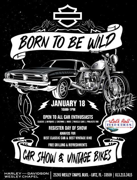 "Born to be Wild" Classic cars and Vintage bikes show