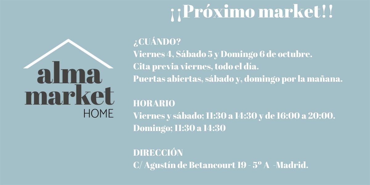 Market organizado por Alma Market Home en C\/ Agust\u00edn de Betancourt, 19.