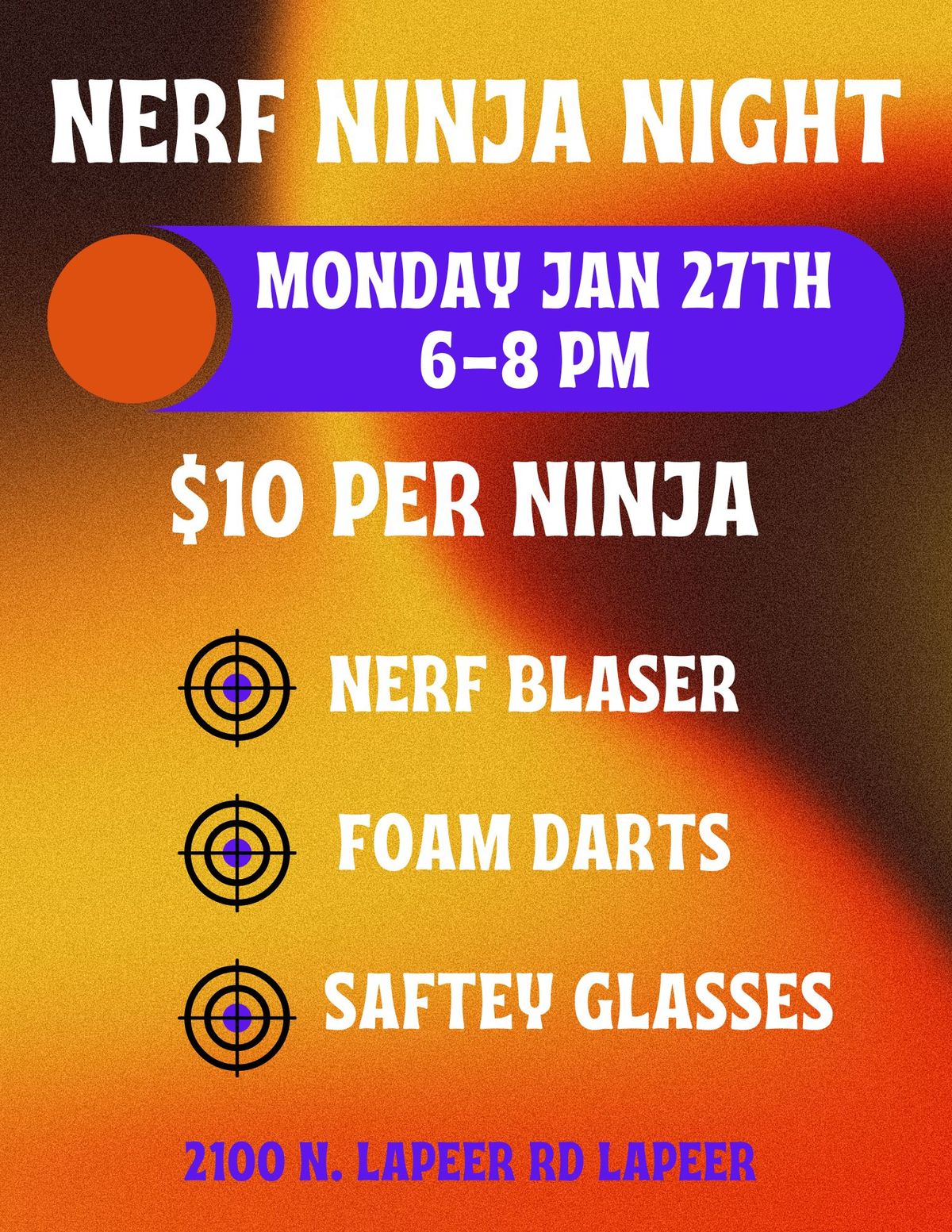 Nerf Ninja Night 