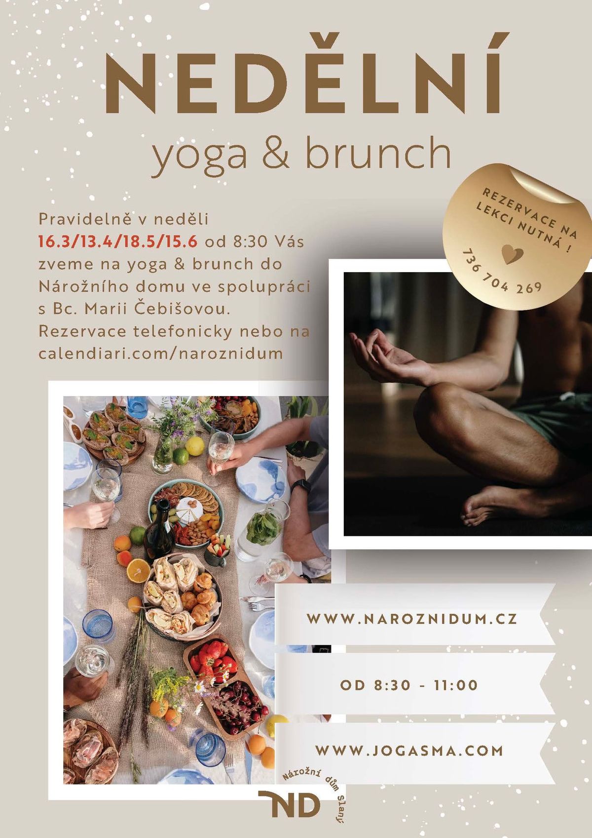 Ned\u011bln\u00ed Yoga & Brunch \/ b\u0159ezen