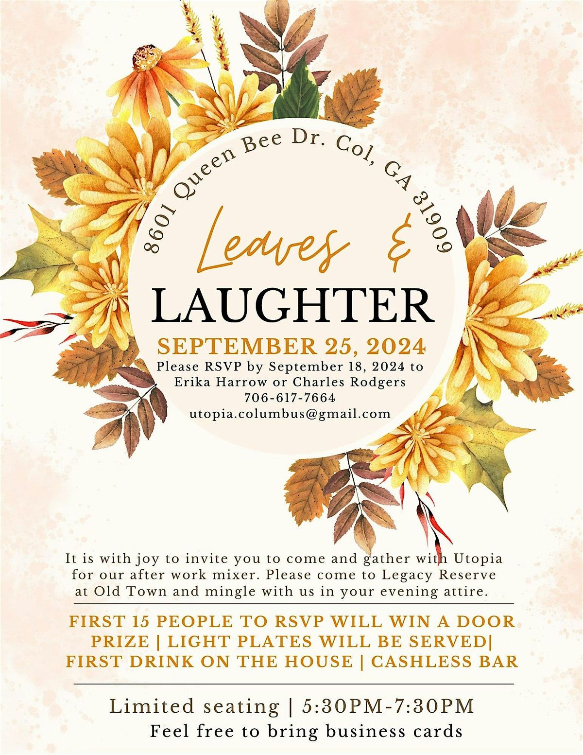 Leaves And Laughter Networking Mixer