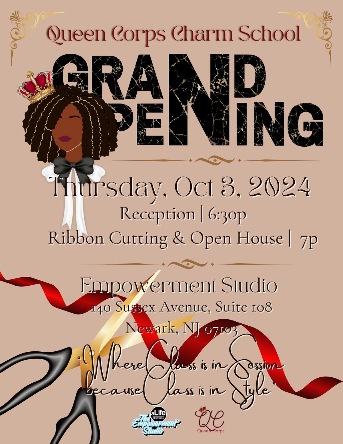 Queen Corps Charm School Grand Opening & Open House