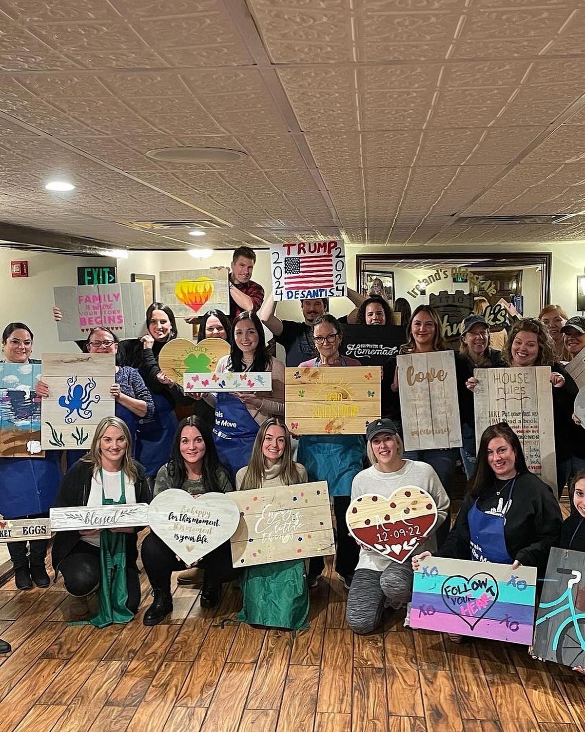 Pallet Painting party at Samuel Recreation Center