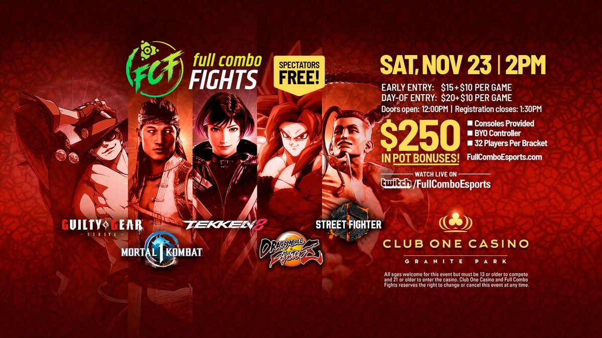 Full Combo Fights at Club One Casino - Sat, Nov 23rd