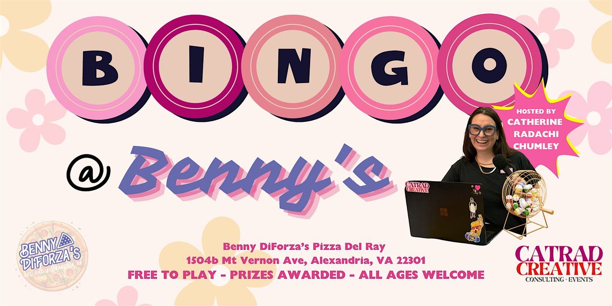 CatRad Creative's 1 Year Anni Party!! Bingo Night @ Benny DiForza's Pizza