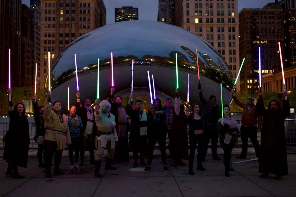 Galactic Force Battle For Chitown Chicagos Light Saber Freeze Mob