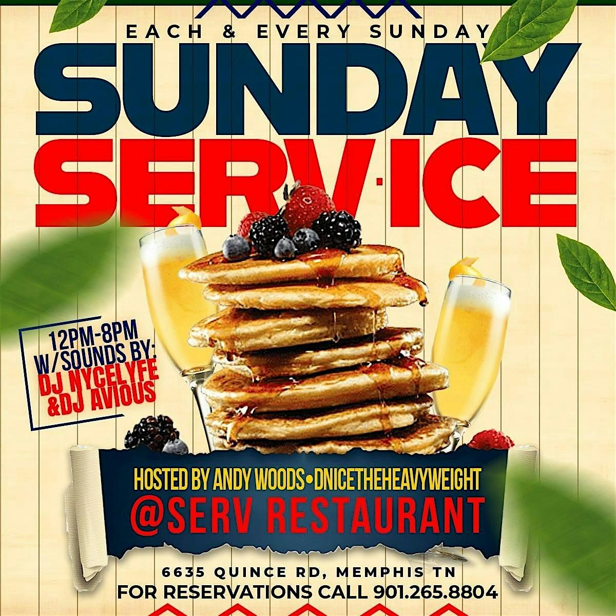 SUNDAY SERV\u2022ICE BRUNCH PARTY
