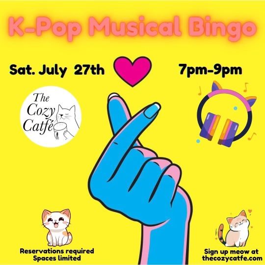 KPOP Musical Bingo with kitties