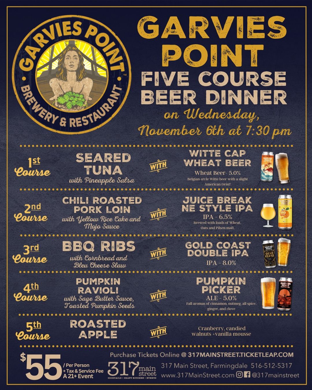  Garvies Point Brewery Beer Dinner 