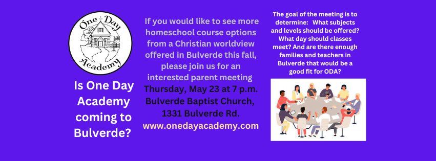 Bulverde ODA Parent Interest Meeting