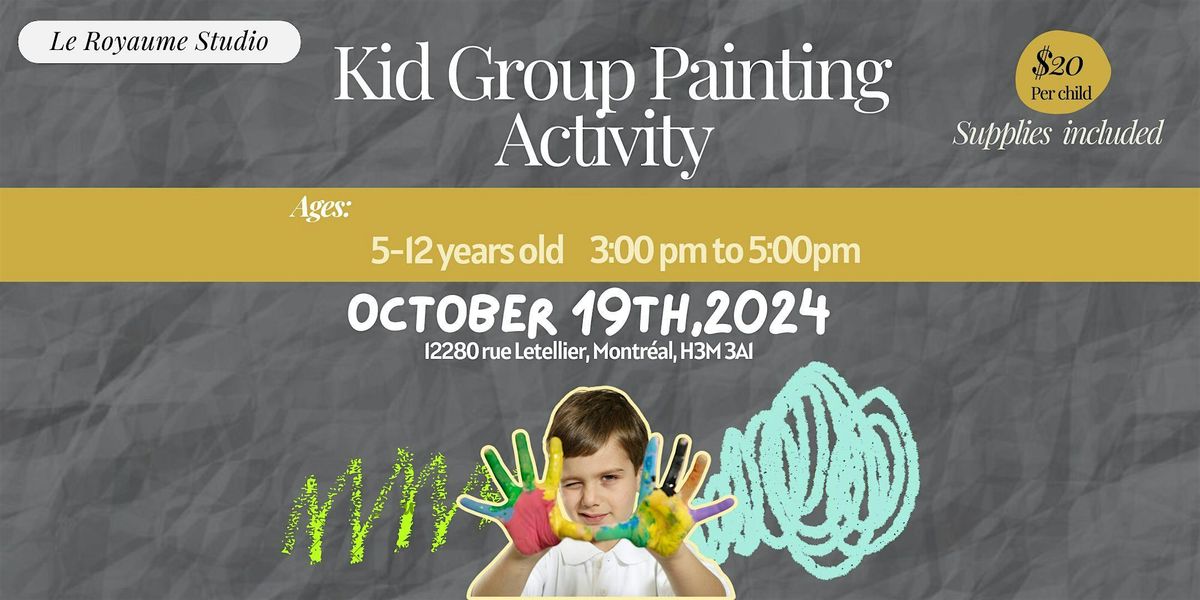 Kid Group Painting Activity