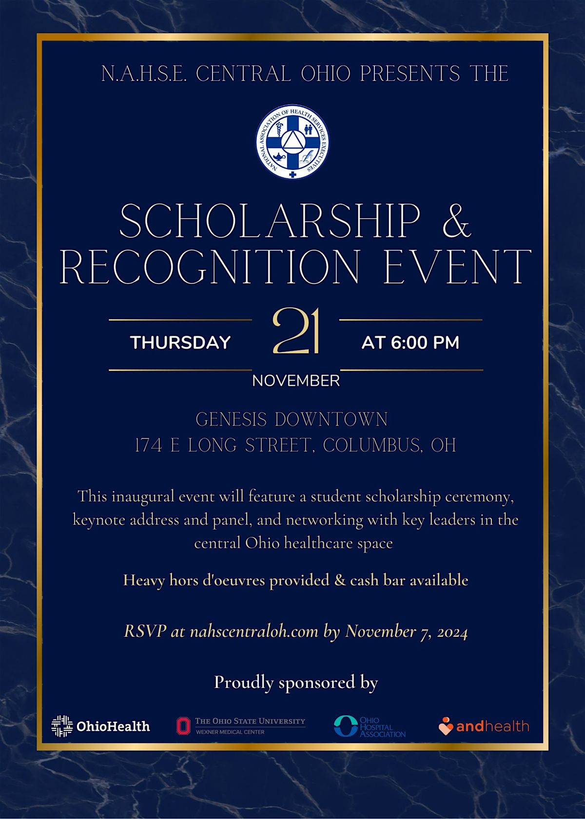 N.A.H.S.E. Central Ohio Scholarship & Recognition Event