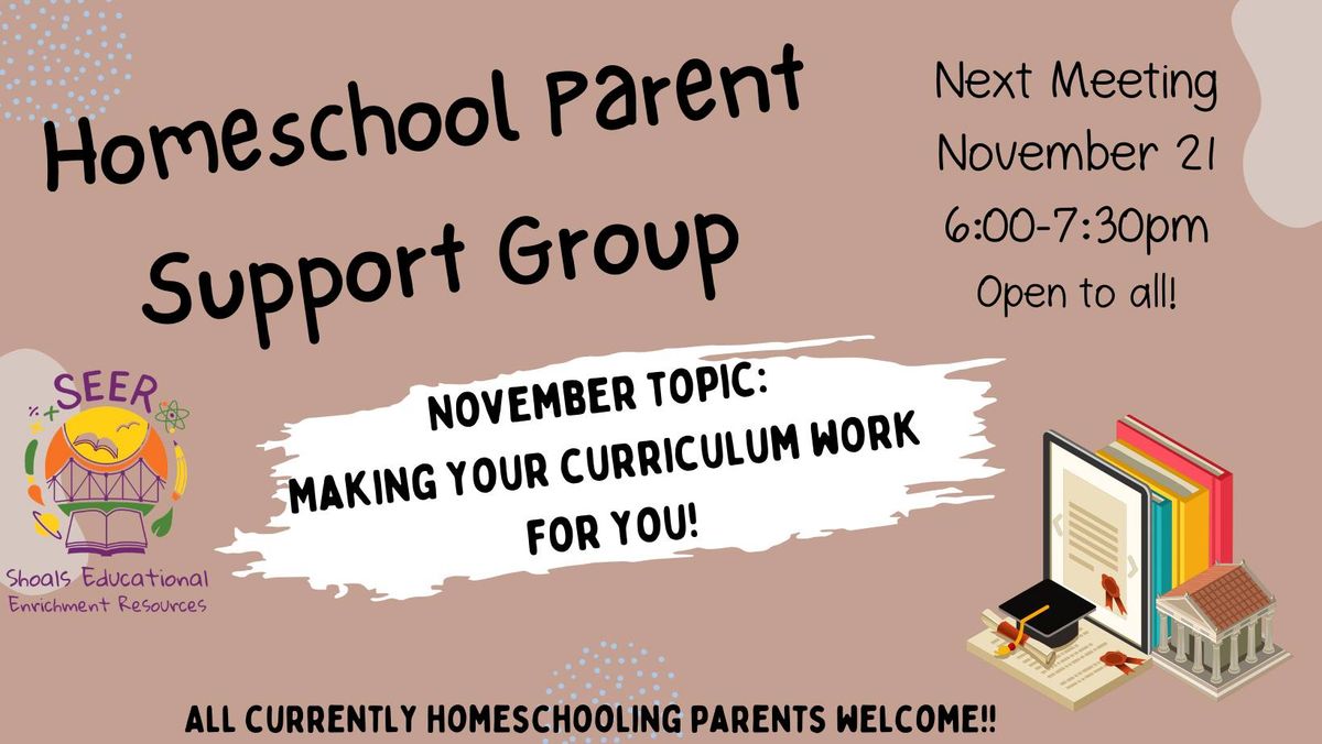 Homeschool Parent Support Group Meeting - November