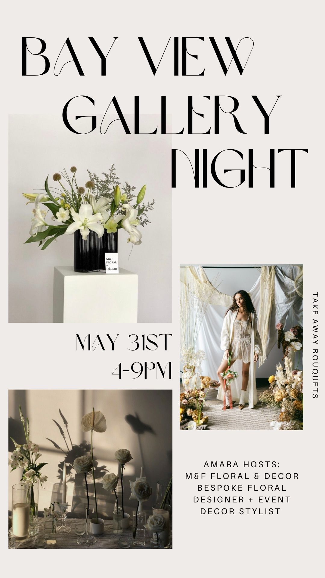Bay View Gallery Night at Amara Studios with M&F Floral + Decor 