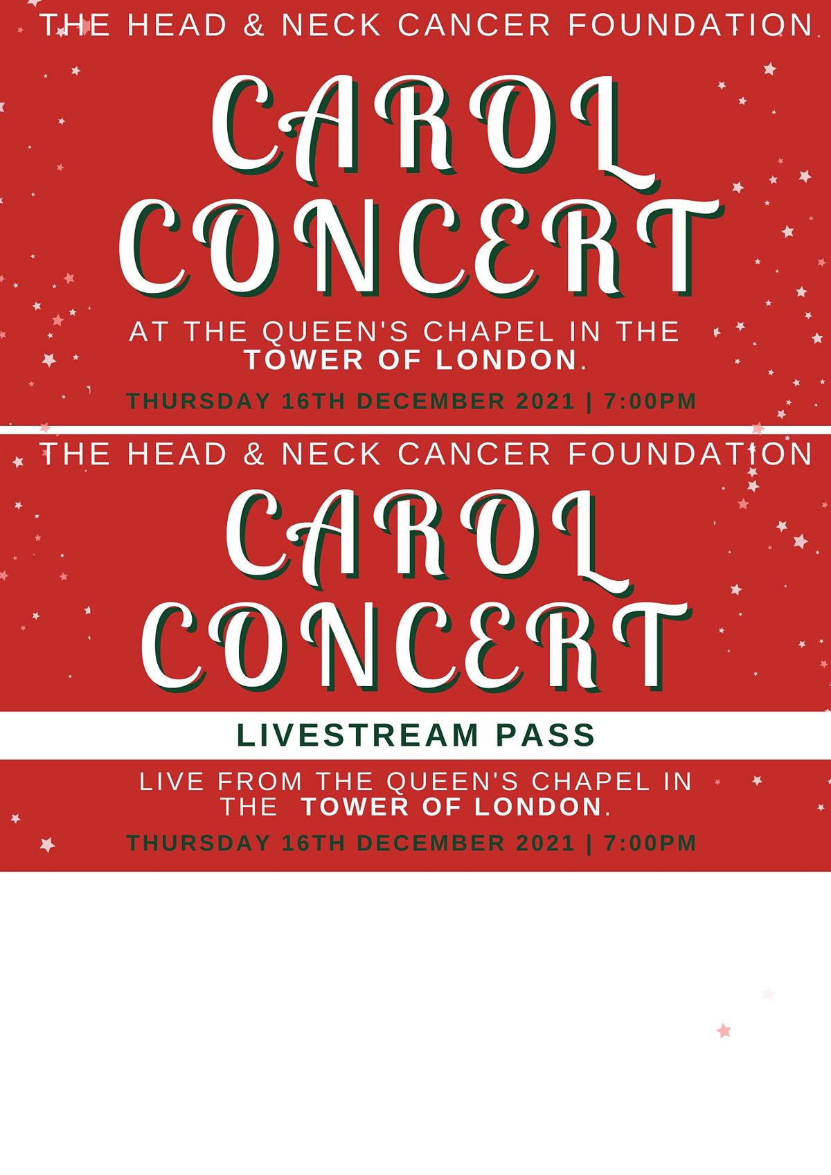 The Head and Neck Cancer Foundation Carol Service