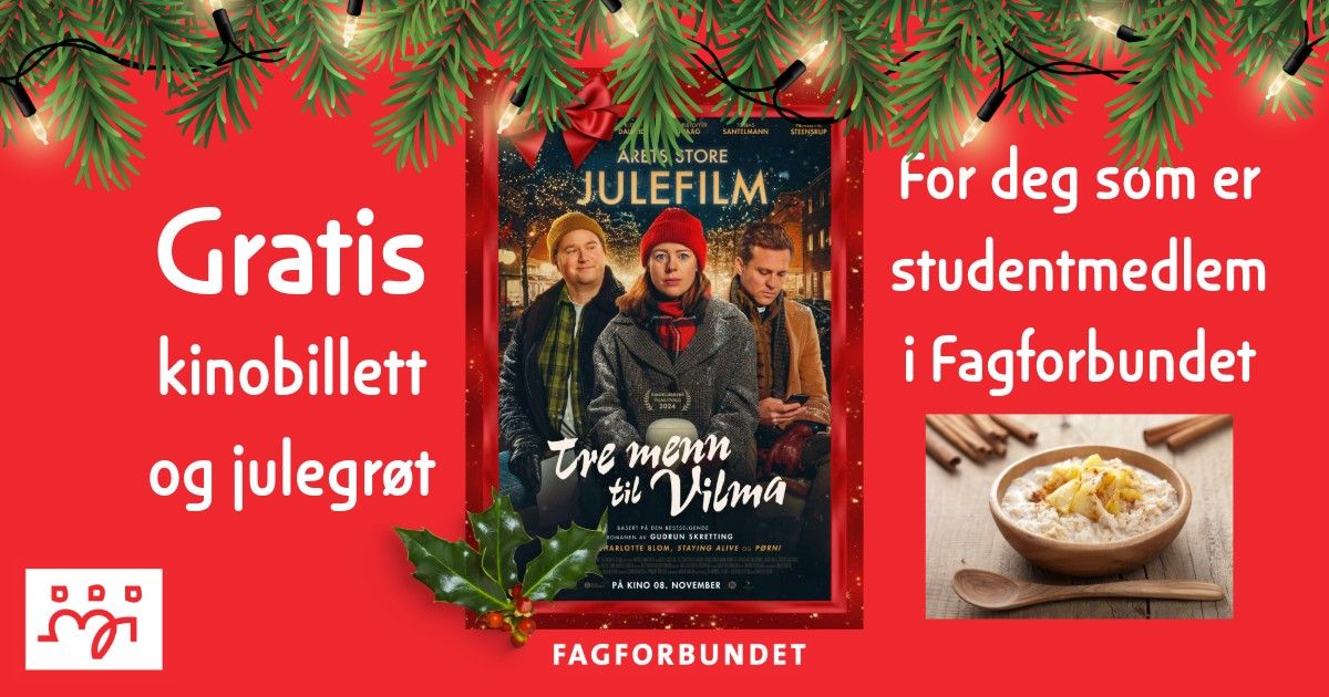 Gratis studentkinto og julegr\u00f8t med Fagforbundet Studenter Trondheim