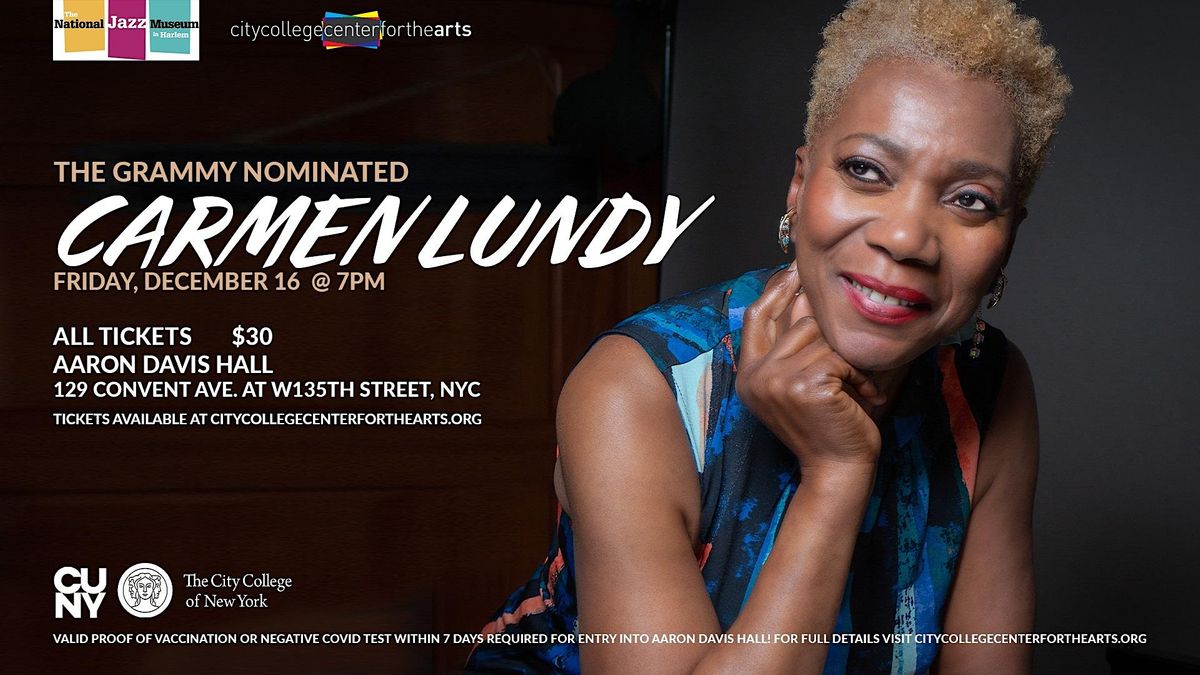 Carmen Lundy In Concert, Aaron Davis Hall, New York, 16 December 2022