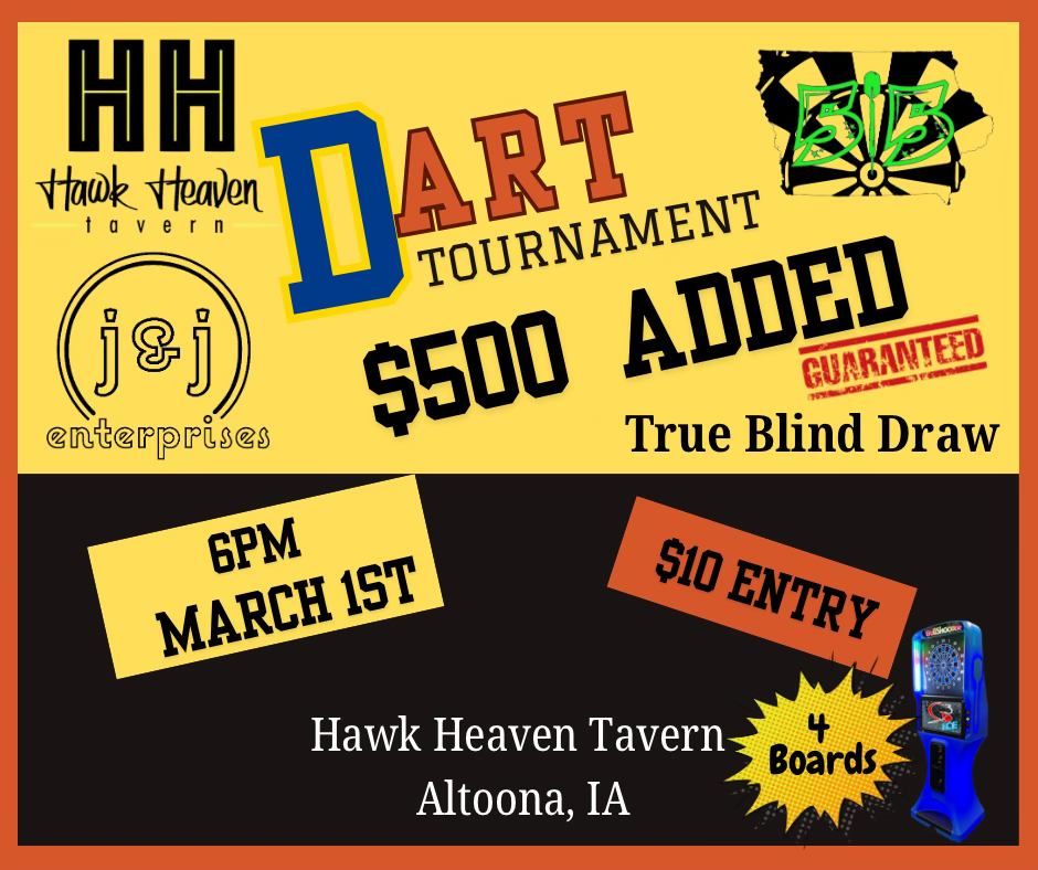  Dart Tournament @ Hawk Heaven Tavern 